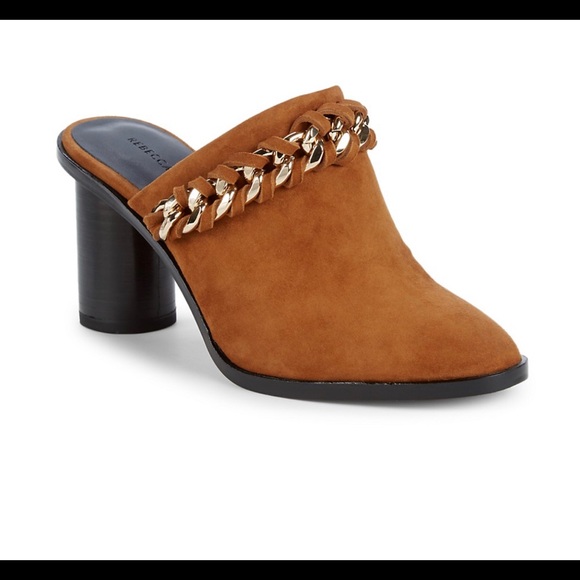 Rebecca Minkoff Galiyah Suede Stacked Heels Mules - Picture 2 of 9